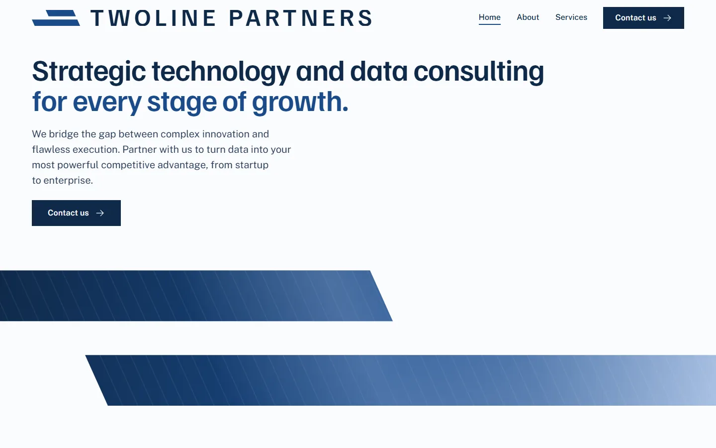 Home page of the TwoLine Partners website
